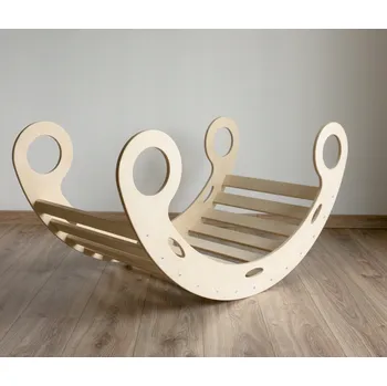 Dětská houpačka Dřevěné Montessori Houpačka pro děti, VELKÝ dárek k prvním narozeninám