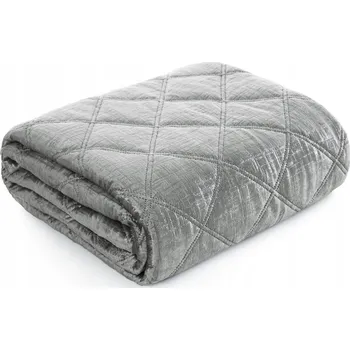 Prostěradlo Přehoz na postel Eurofirany polyester 220 cm x 240 cm stříbrný