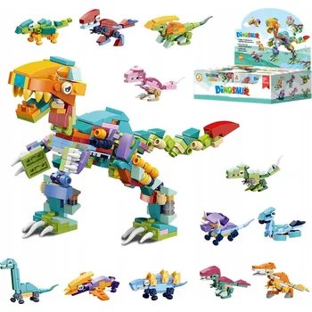 ostatní stavebnice Stavební bloky dinosaurů 12 v 1 Kreativní vzdělávací, ABS, vícebarevné