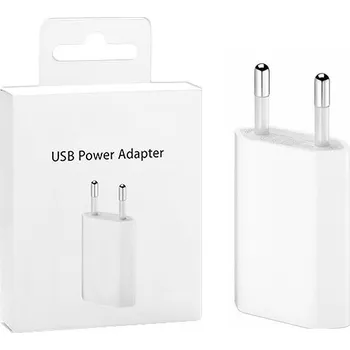 Síťová USB nabíječka 5V 1A bílá