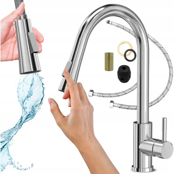 Vodovodní baterie Stojánková kuchyňská baterie Sink Quality TOPAZNEW2 stříbrná