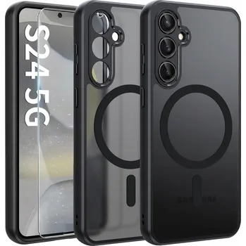 Pouzdro na mobilní telefon POUZDRO MAGSAFE POUZDRO MAGNETICKÉ MATNÉ PRO SAMSUNG GALAXY S24 5G + SKLO