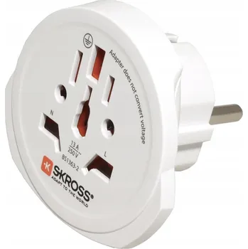 SKROSS Univerzální cestovní adaptér UK, CH, IT, US, BRA, AUS-> (CZ, DE, FR)