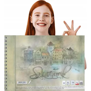 Umělecký skicák na spirále A5, 100 listů, 90 g/m² Kreska