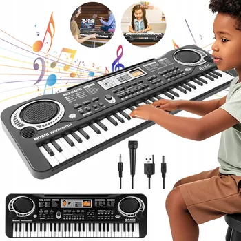 Hudební nástroj pro děti KEYBOARD PIANO ORGAN PRO DĚTI MIKROFON 61 KLÁVES