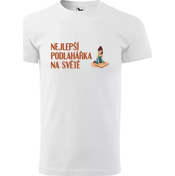 Pánské tričko Sablio Tričko s potiskem Nejlepší podlahářka na světě - bílé 5XL