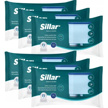 Příslušenství pro přípravu kávy Vodní filtr Sillar pro kávovary Philips Saeco - 6 kusů
