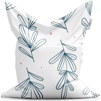 Sedací pytel Sablio Sedací vak Classic Modré lístky - 150x100 cm