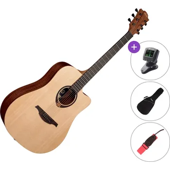 Akustická kytara LAG T70DC DELUXE SET Natural Satin Akustická kytara