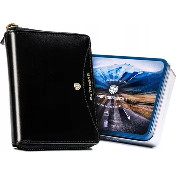 Peněženka Peterson pánská peněženka z pravé kůže černá - muž