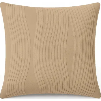 Povlak na dekorativní polštářek Dekorativní povlak na polštář, béžový, velbloudí 45x45 cm s plastickým vzorem
