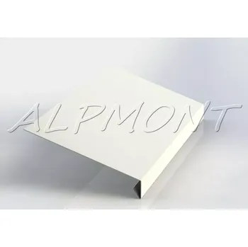 Střecha Okapnice klasik Lakovaný pozink r.š.125mm RAL 9010 bílá s folií dl.2m