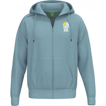 Pánská mikina ERIMA MIKINA NA ZIP S KAPUCÍ 152 VK KARLOVARSKO - Petrolejová - velikost XXXXL