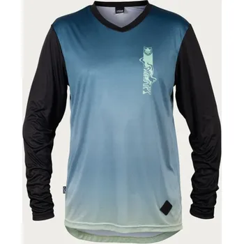 cyklistický dres Dres TSG Waft Jersey dlouhý rukáv Blue matcha gradient Velikost: L