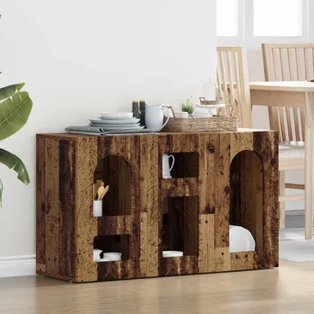 Příborník do zásuvky vidaXL Servírovací skříň Staré dřevo 100 x 35 x 59 cm kompozitní dřevo