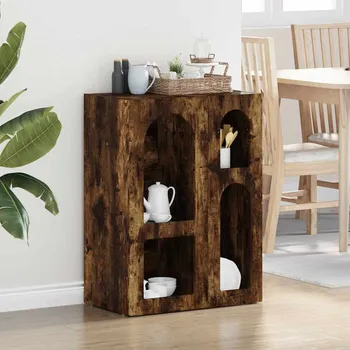 Příborník do zásuvky vidaXL Servírovací skříň Kouřový dub 59 x 35 x 80.5 cm