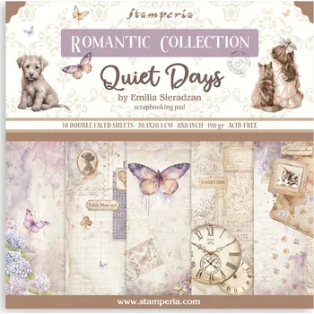 Umělecký papír Stamperia Sada oboustranných papírů 20×20cm Quiet Days (10ks)