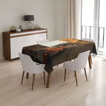 ubrus Sablio Ubrus Tramvaj v historickém městě - 90x90 cm