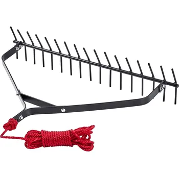 Hrábě Vevor Hrábě na vodní rostliny 32 in, 6.3 in oboustranné, 30 ft lano