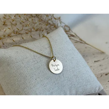 Náhrdelník Sylv Náhrdelník s gravírováním Gold Filled 13 mm Délka řetízku: 41cm, Typ řetízku: Cable (jemný)