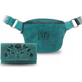 Peněženka Paolo Peruzzi peněženka z pravé kůže zelená - dámská