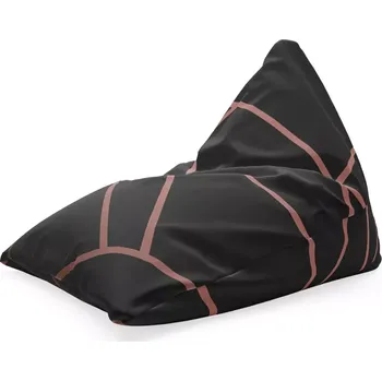 Sedací pytel Sablio Sedací vak Triangl Růžové obrazce: 120 x 100 x 100 cm