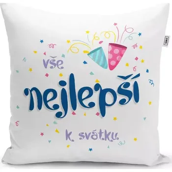 Polštář Sablio Polštář Vše nejlepší k svátku: 40x40 cm