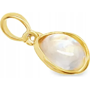 Přívěsek PŘÍVĚSEK stříbrný pozlacený PŘÍVĚSEK měsíční kámen zlatý jemný FILM