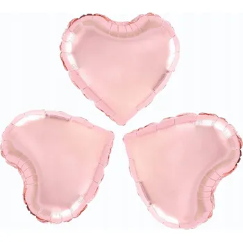 Balónek Fóliové balónky srdce růžové zlato 9 palců 3 ks