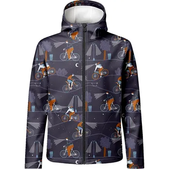 Panel se střihem 44 pánská softshell bunda noční cyklisté