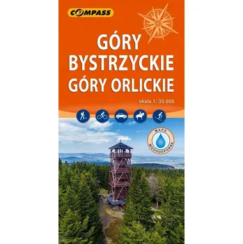 GÓRY BYSTRZYCKIE ORLICKIE MAPA TURYSTYCZNA COMPASS Kolektiv autorů