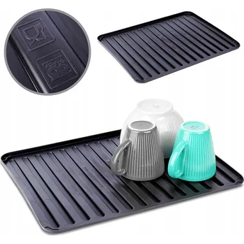 Odkapávač na nádobí Odkapávač na nádobí, černá podložka na sušení nádobí Vilde