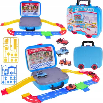 autíčko Autodráha Parkoviště v Kufříku Mapa Autíčka Auta Hračka Sada