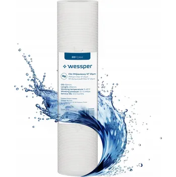 vodní filtr Pěnová filtrační vložka pro předfiltraci Wessper 10" 20 mikronů PP20