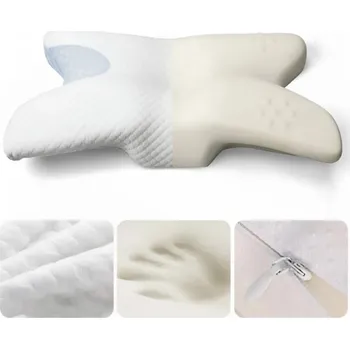 Polštář POLŠTÁŘ PROTI VRÁSKÁM Z PAMĚŤOVÉ PĚNY ORTOPEDICKÝ 55x34x10 BÍLÝ