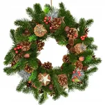 Vánoční zdobený smrkový věnec přírodní…