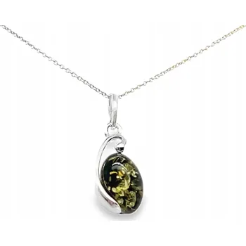 Přívěsek Jemný stříbrný přívěsek s mléčným jantarem Přívěsek stříbro FILM