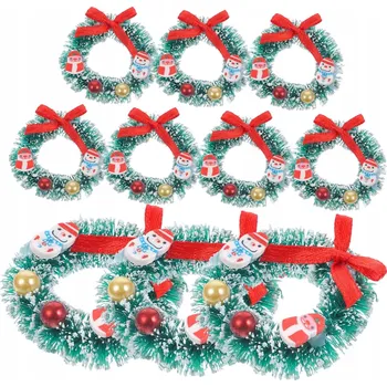 Vánoční dekorace Zdobená Vánoční Koule , vánoční Vánoční Baňky ve tvaru stromečku 8 cm 10 ks