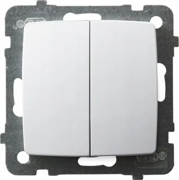 vypínač Dvojitý vypínač Ospel bílý ŁP-17S/m/00