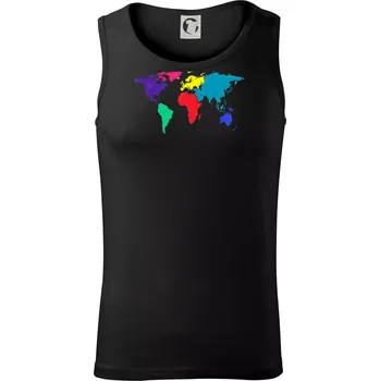 Pánské termoprádlo Světové kontinenty bez názvů - barevné - Tílko pánské Core - S ( Černá )