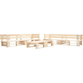 Zahradní sestava vidaXL 6dílná zahradní sedací souprava z palet dřevo přírodní