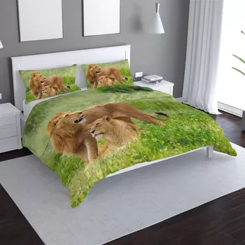 Povlečení Sablio Povlečení Lev a lvice - 140x220 / 90x70