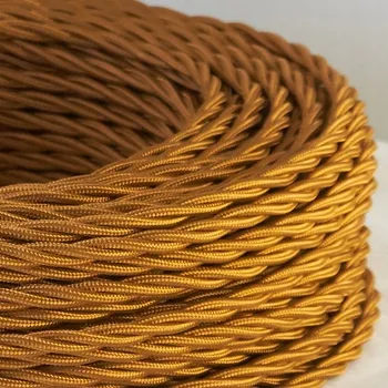 elektrický kabel Kroucený kabel 2x0,75 v hedvábném opletu, italský