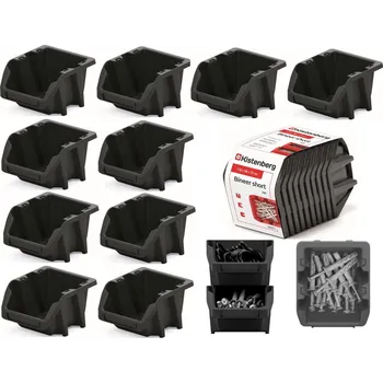 SADA DÍLENSKÝCH ZÁSOBNÍKŮ 10KS ČERNÁ KISTENBERG