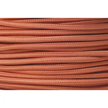 Obraz Měděný kabel v cihlovém opletu, retro loft styl, pro lampy, pavoučí lustry a DIY projekty