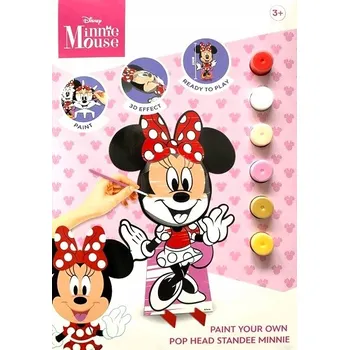 Figurka Vymaluj si 3D postavičku Disney Minnie Mouse - 6 barev, štětec 30x20