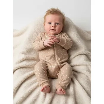 Kojenecký overall Sinsay - Bavlněný kojenecký overal - béžová - 878FW-08X - 878FW-08X-74