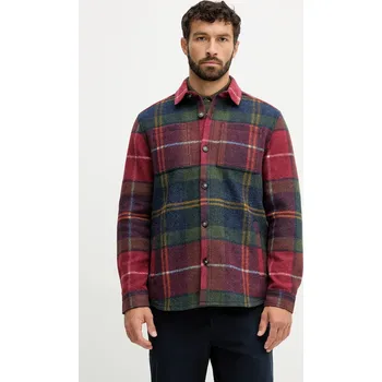 Pánská větrovka Košilová bunda Barbour, S, červená, 92X