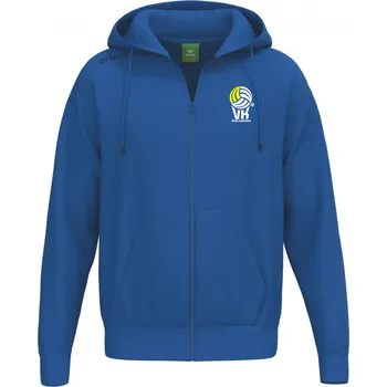 Pánská mikina ERIMA MIKINA NA ZIP S KAPUCÍ 152 VK KARLOVARSKO - Modrá - velikost XXXXL
