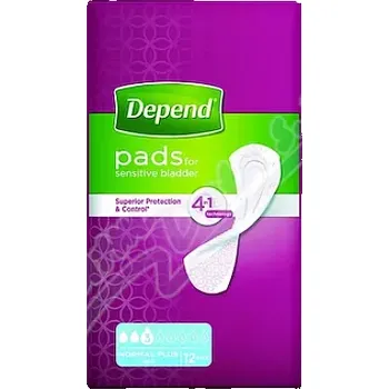 Inkontinenční vložka Depend Pads Normal plus inkont.vložky ženy 12ks